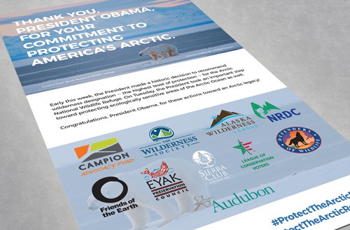 Spitfire Arctic Refuge: President Obama Thank You ad for the Washington Post