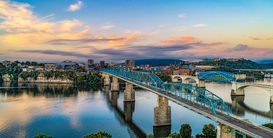 Chattanooga, Tn overlooking the Walnut St. Bridge