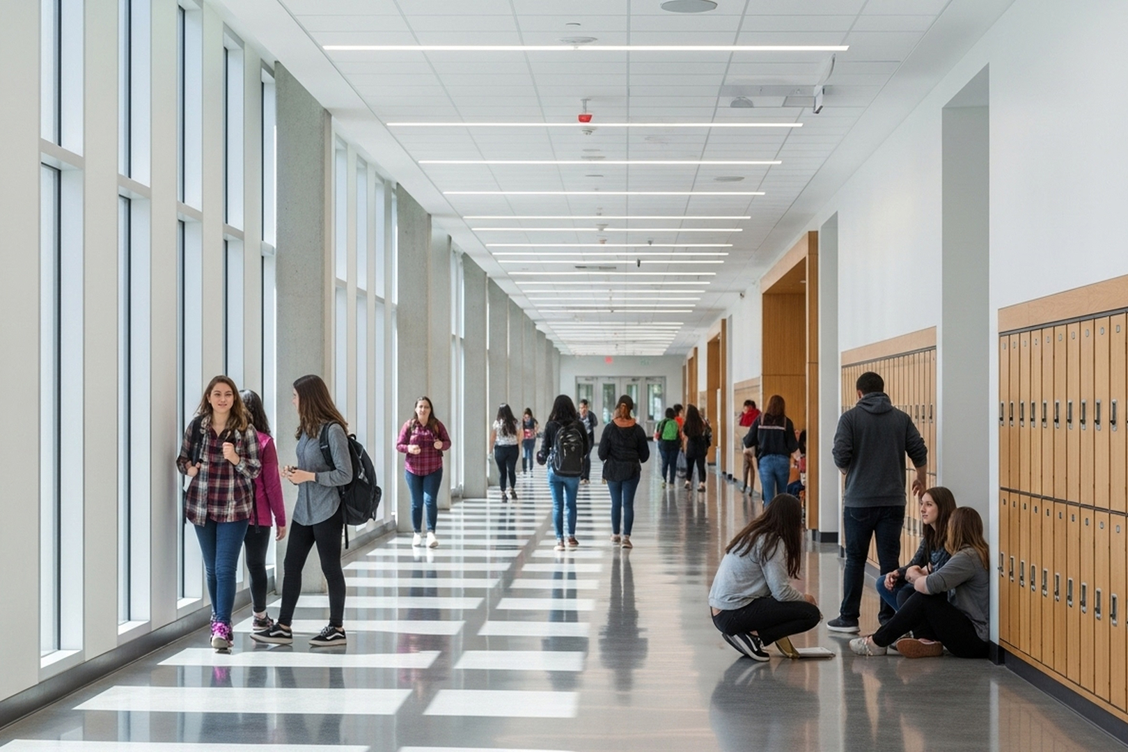 Students in hallway